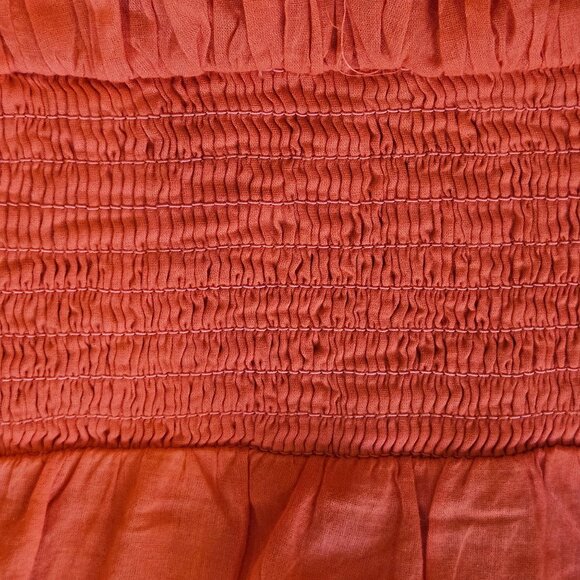 Free People Women Orange Dress 12 Whimsygoth, Boho Fall, Folk Festival Look - Picture 11 of 16